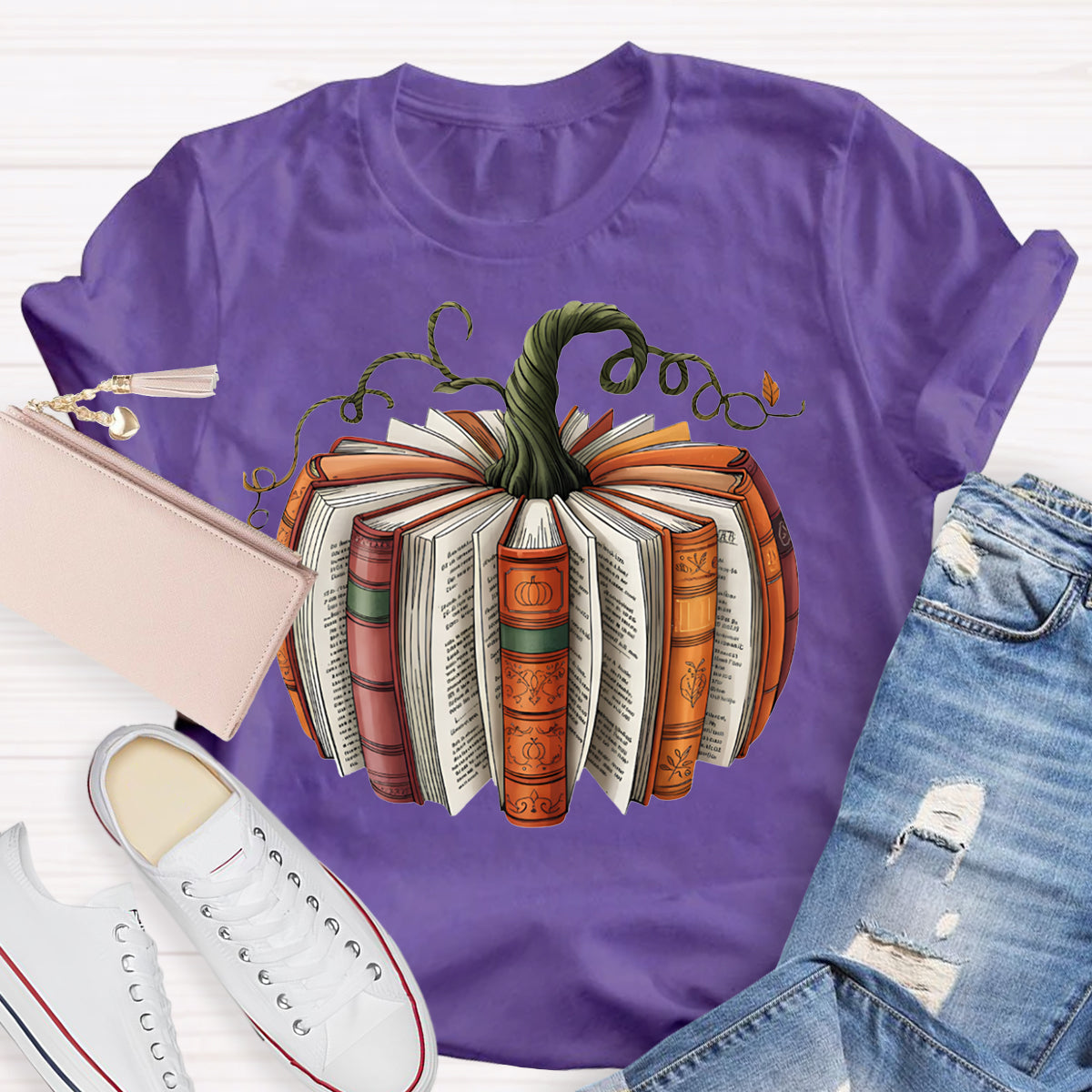 Pumpkin Books Halloween T-shirt