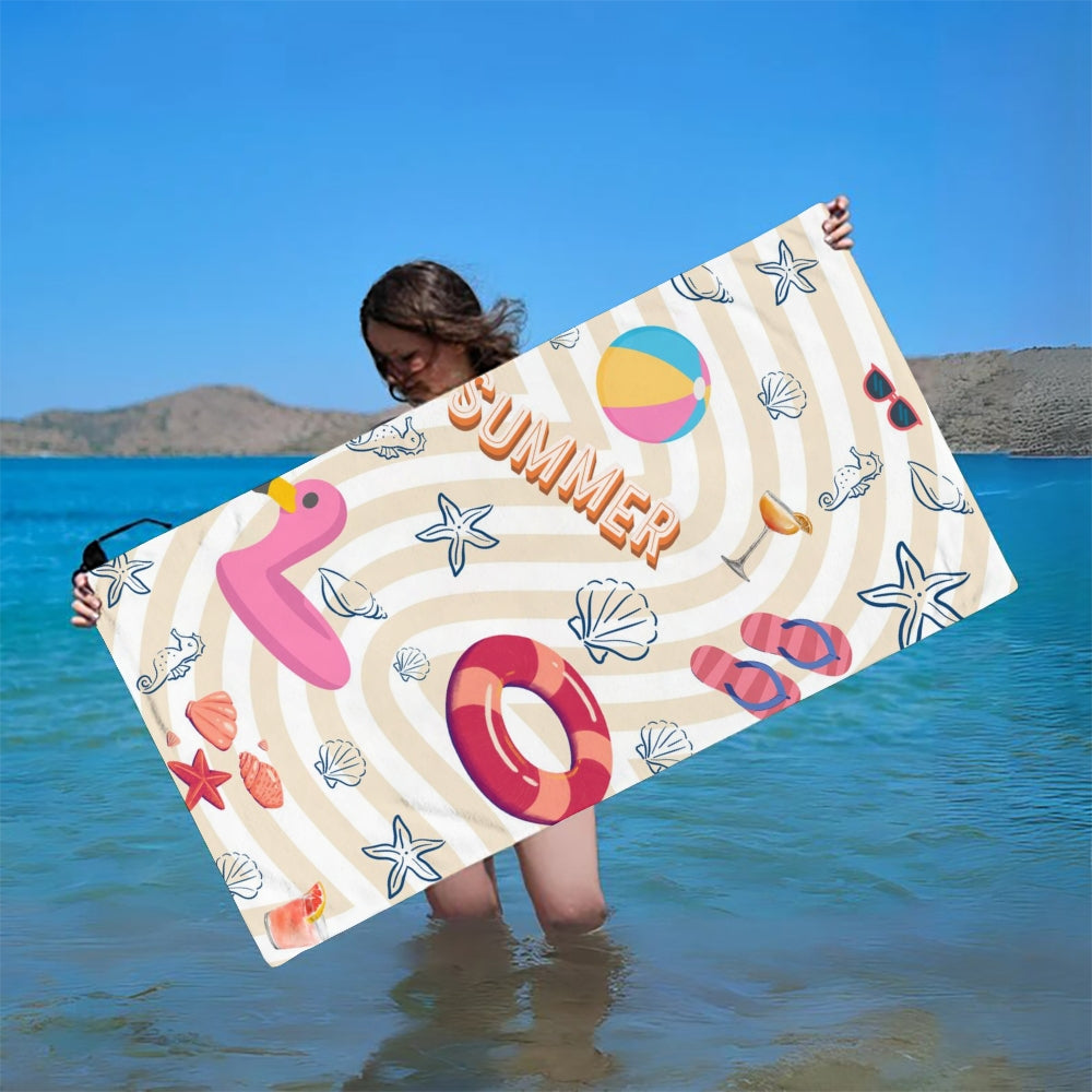 Blue Star Vacation Vibes Beach Towel