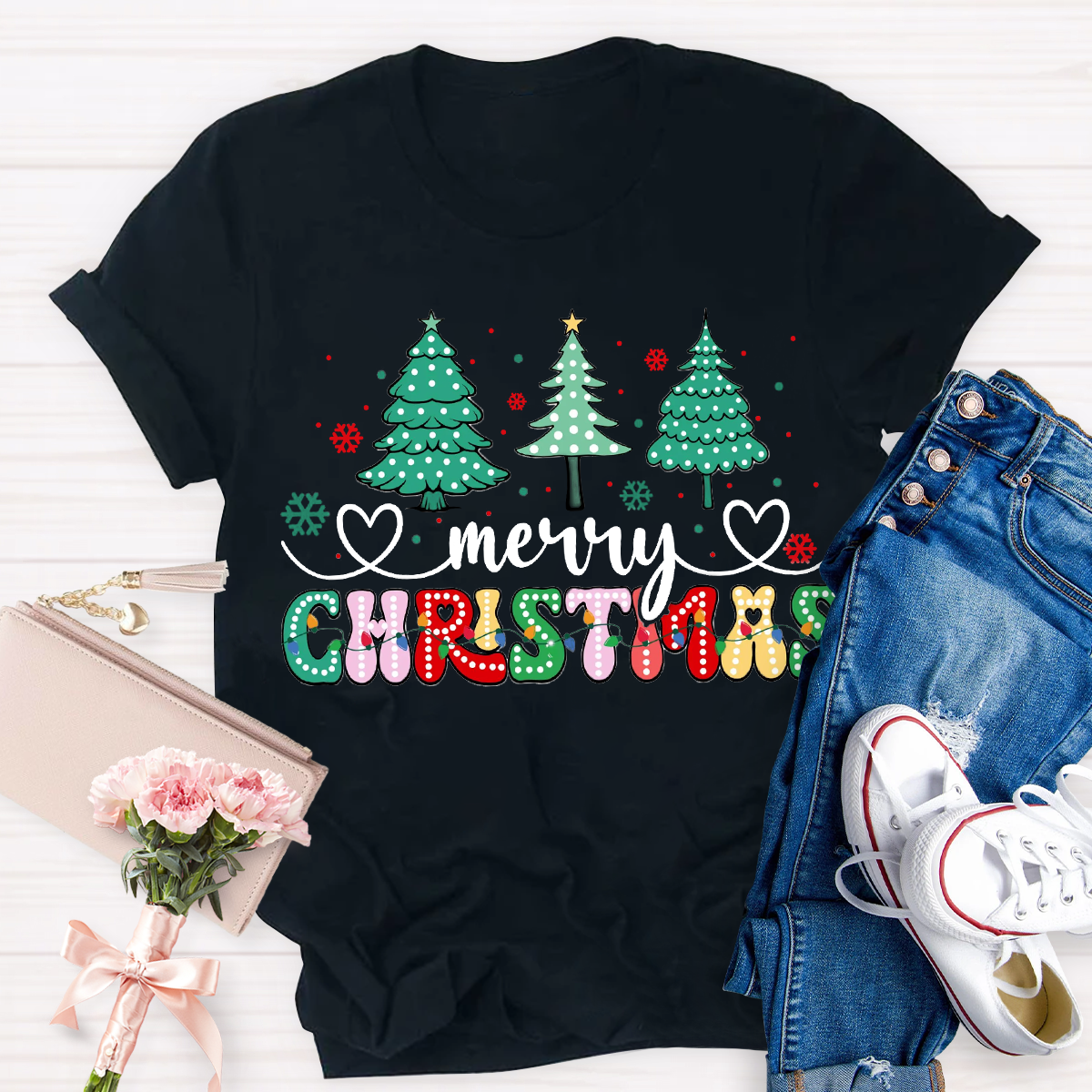 Merry Christmas Tree Teacher T-Shirt