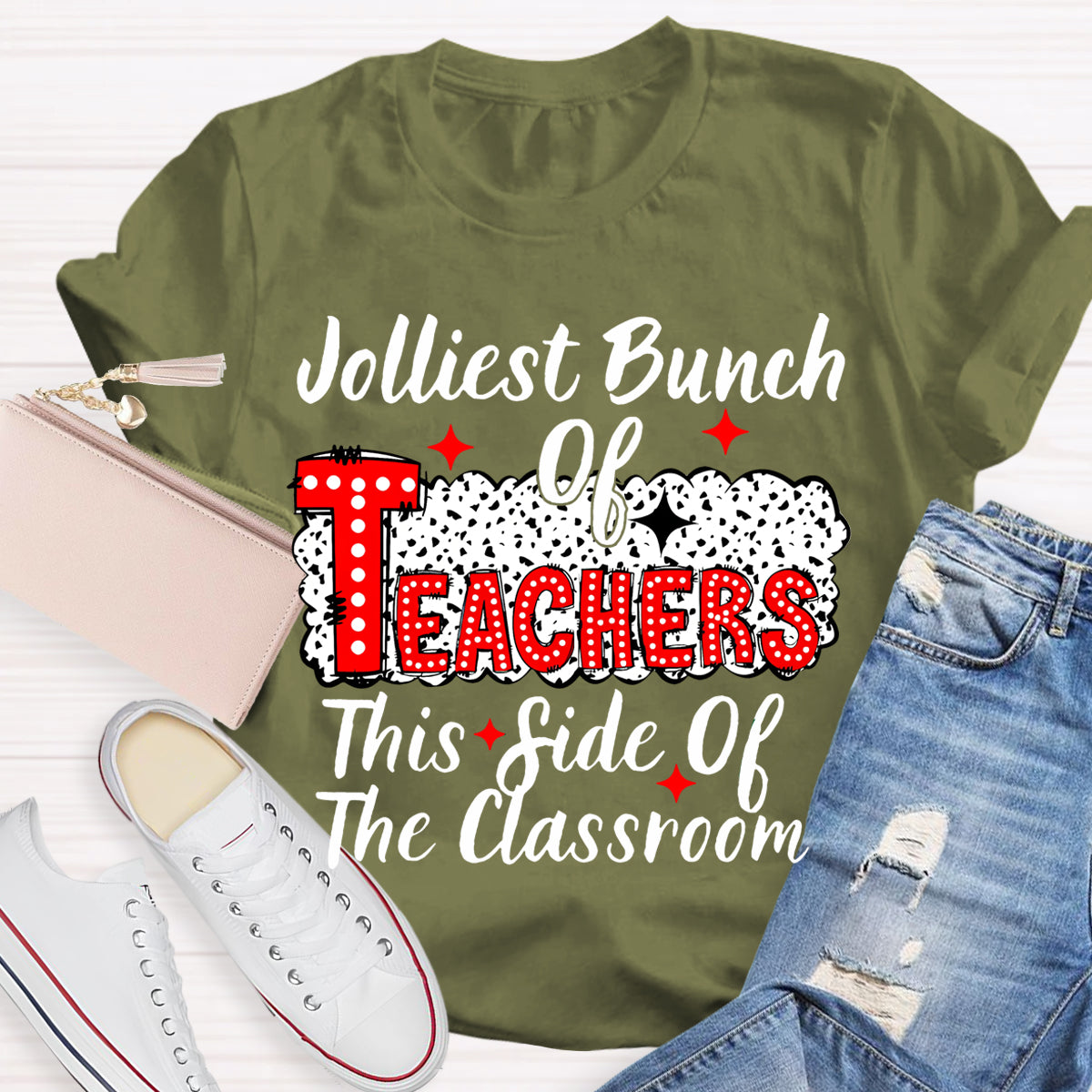 Jolliest Bunch Of Teachers This Side Of The Classroom Christmas T-shirt