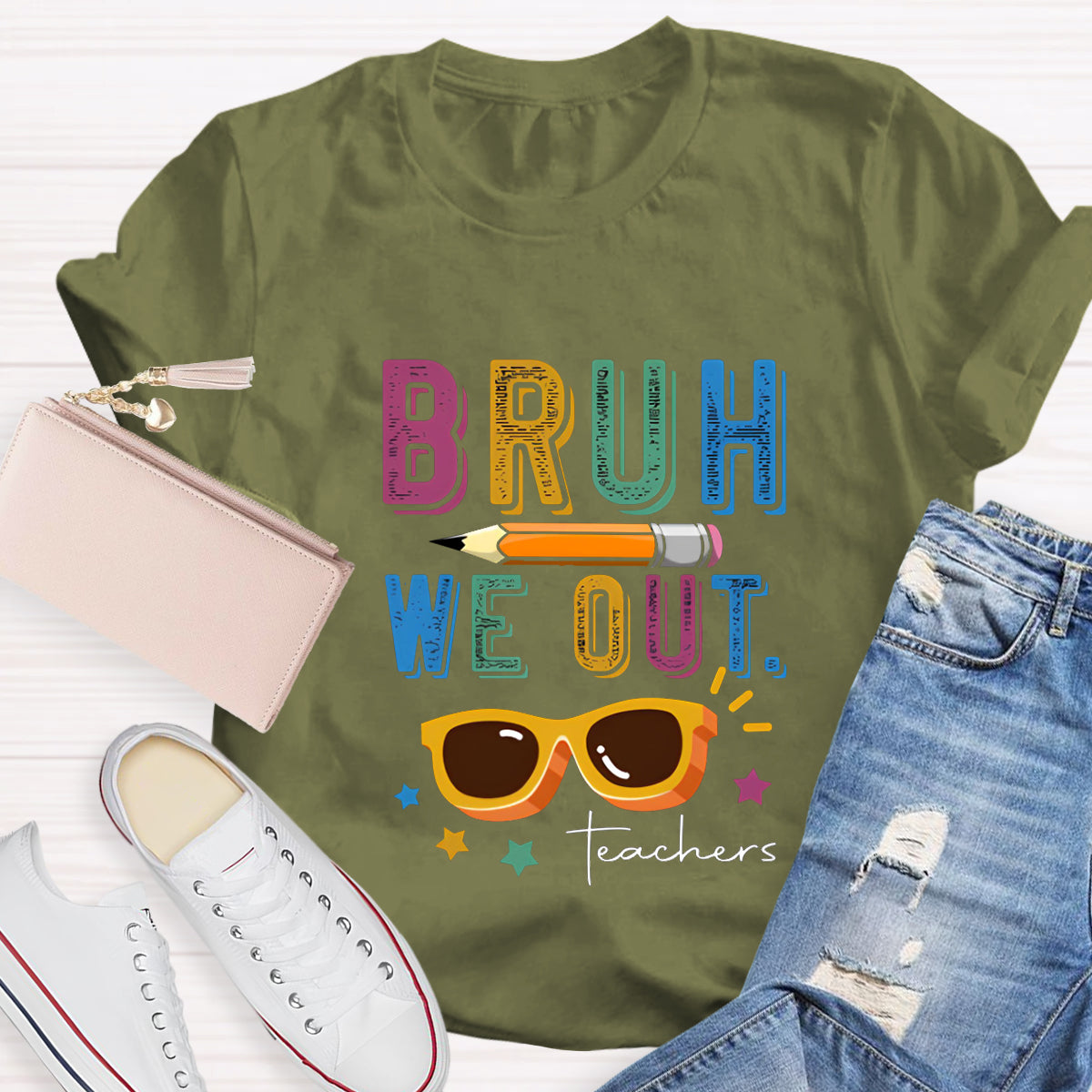 Bruh We Out Teachers T-Shirt