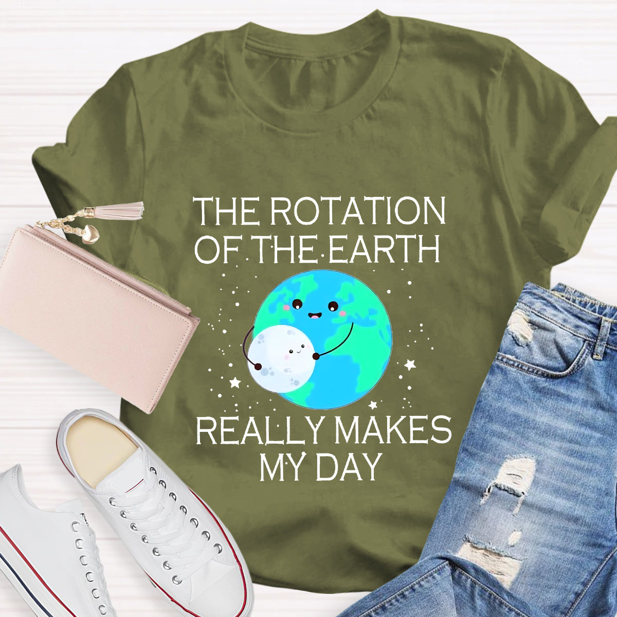 The Rotation Of The Earth Really Makes My Day Teacher T-Shirt