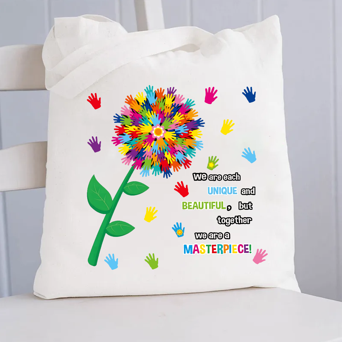 We Are Each Unique And Beautiful Canvas Tote Bag