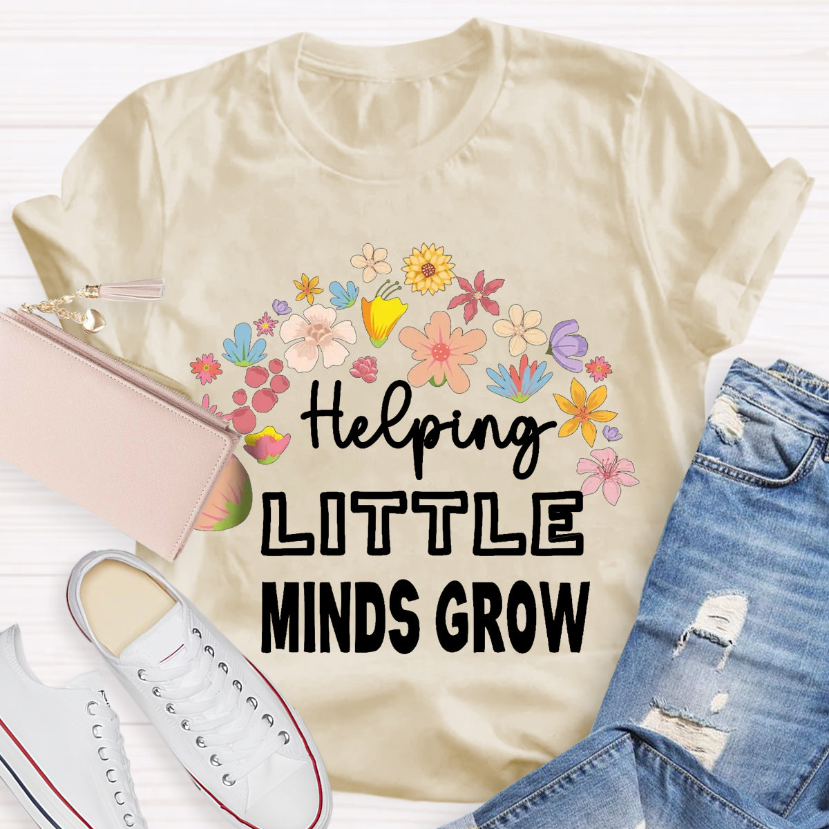 Helping Little Minds Grow Floral T-Shirt