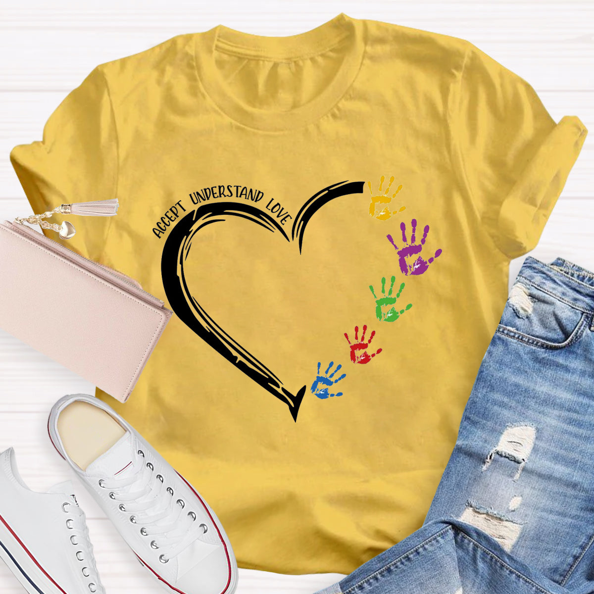 Accept Understand Love Love Hands T-Shirt