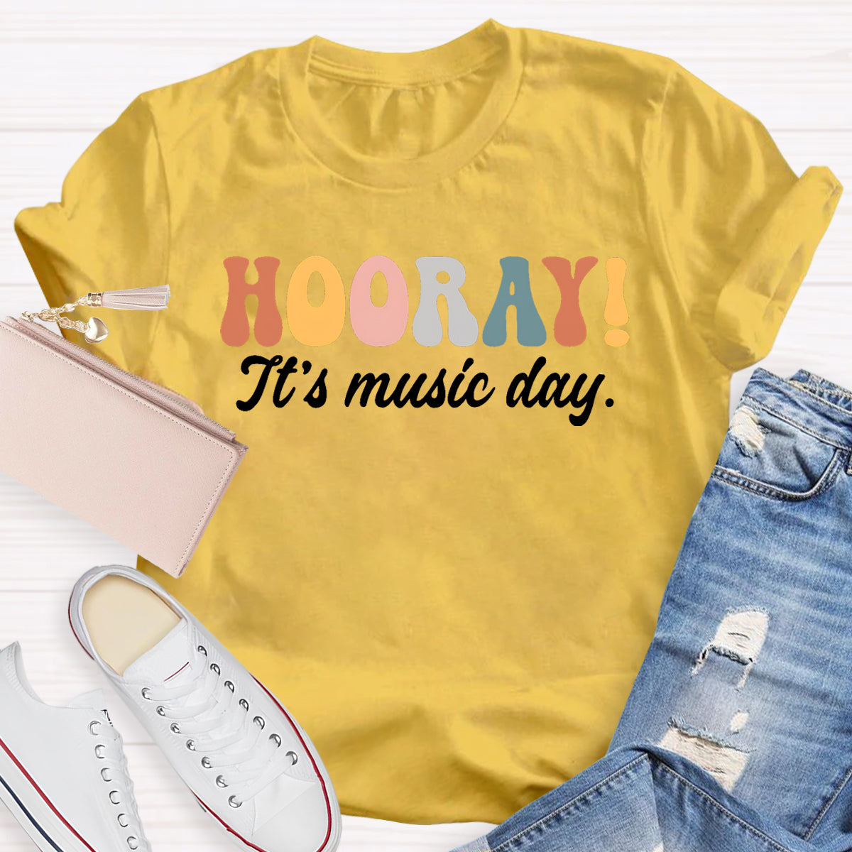 Hooray It's Music Day Teacher T-Shirt
