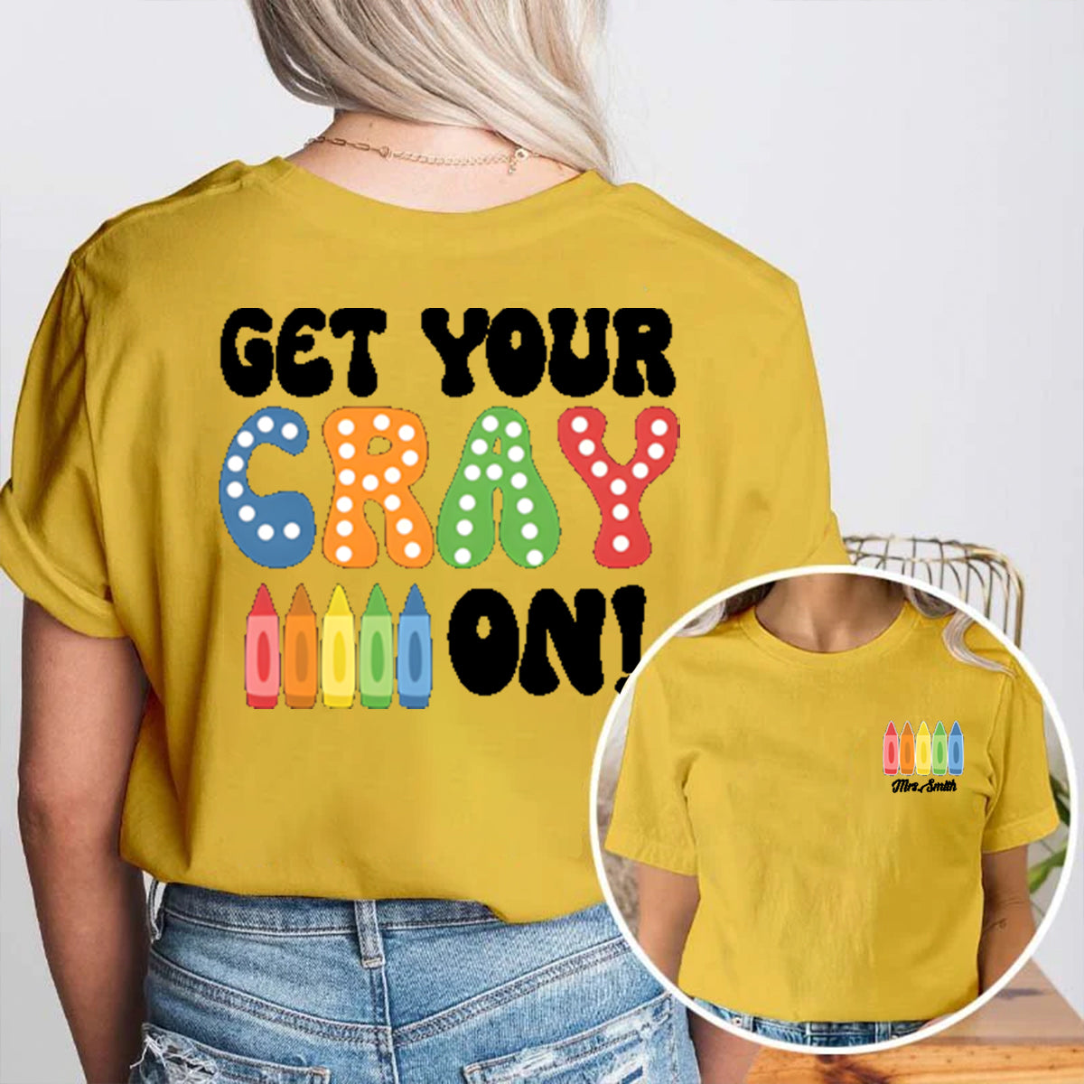 Personalized Name Get Your Cary On Double Printed T-shirt