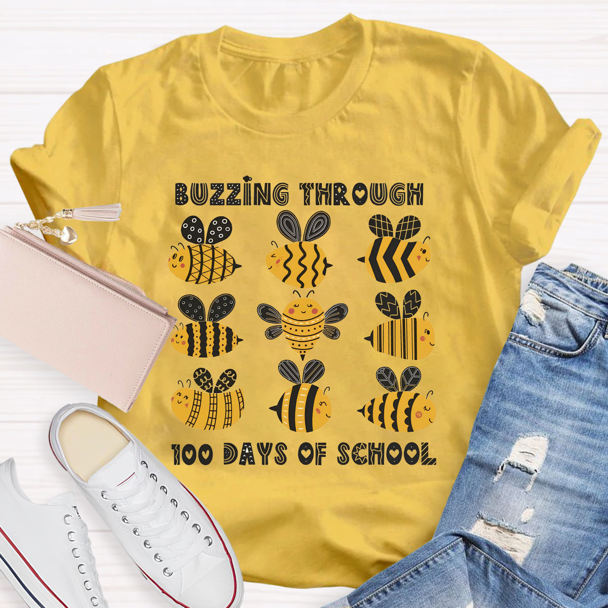 Buzzing Through 100 Days Of School T-Shirt
