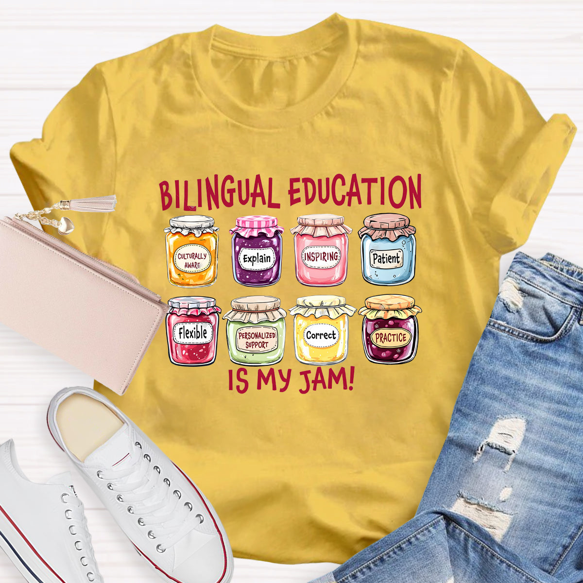 Bilingual Education Is My Jam Teacher T-Shirt