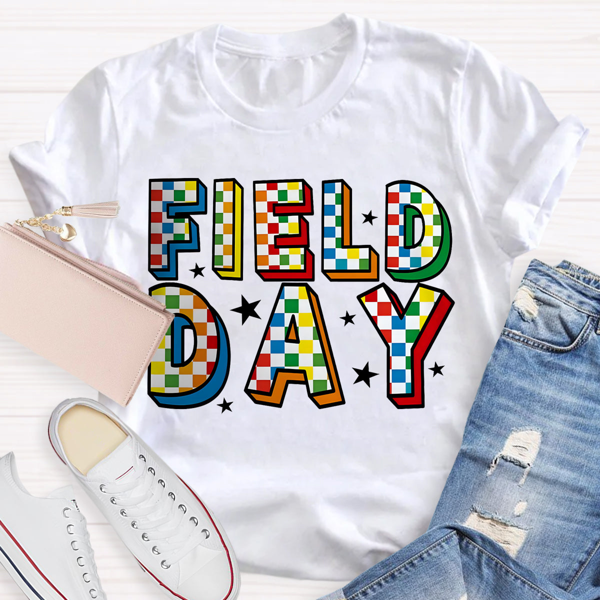 Field Day Black Star Teacher T-Shirt