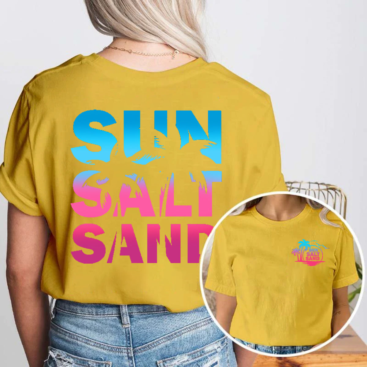 Sun Salt Sand Double Printed T-shirt