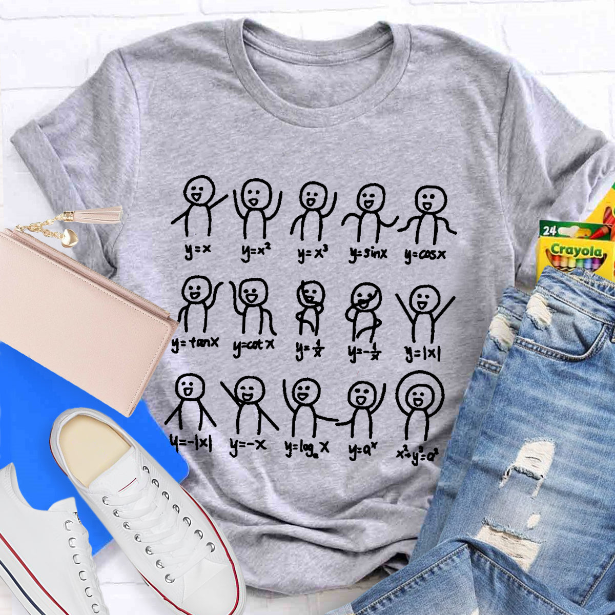 Graph Algebra Dance Figures Math Teacher T-Shirt