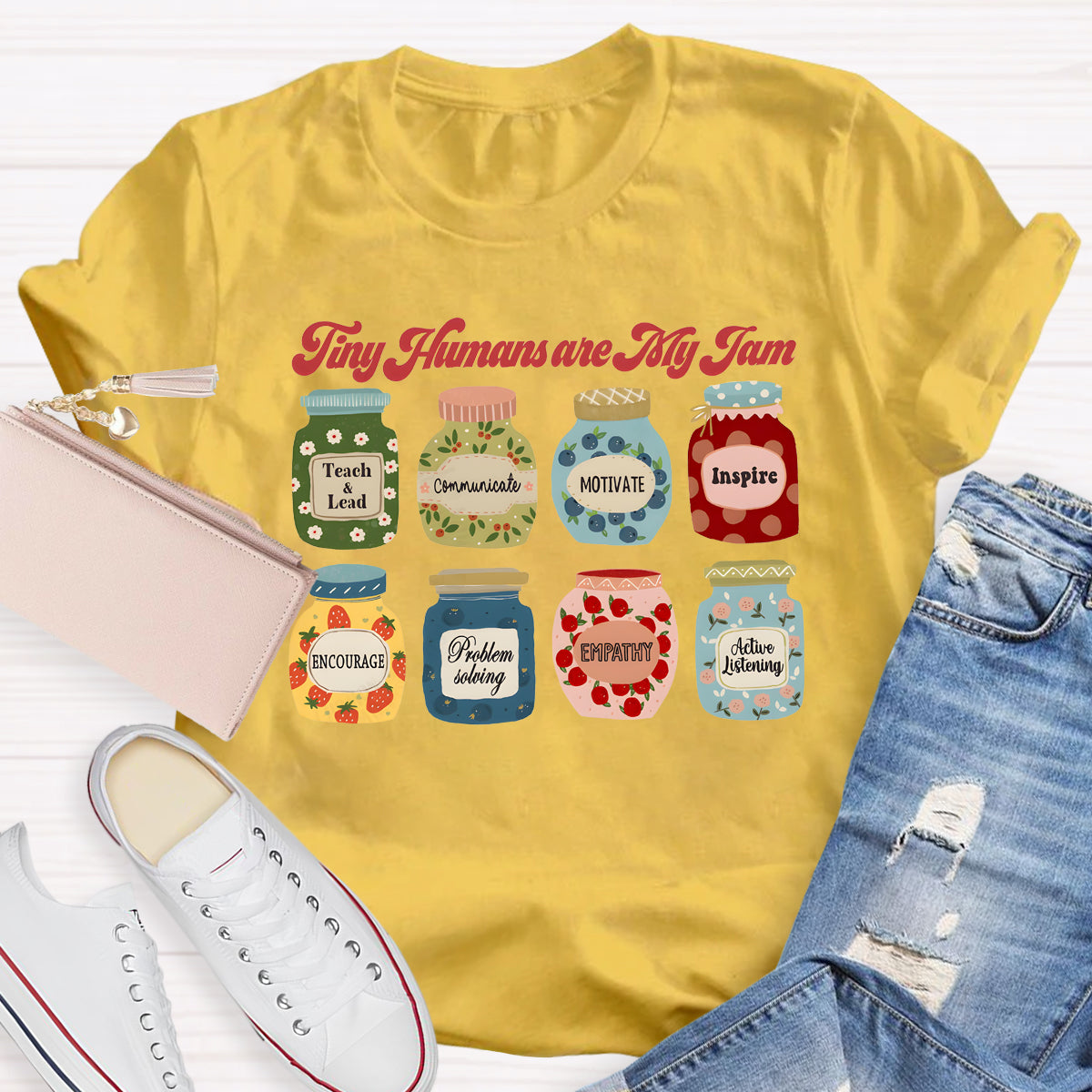 Tiny Human Are My Jam Teacher T-Shirt