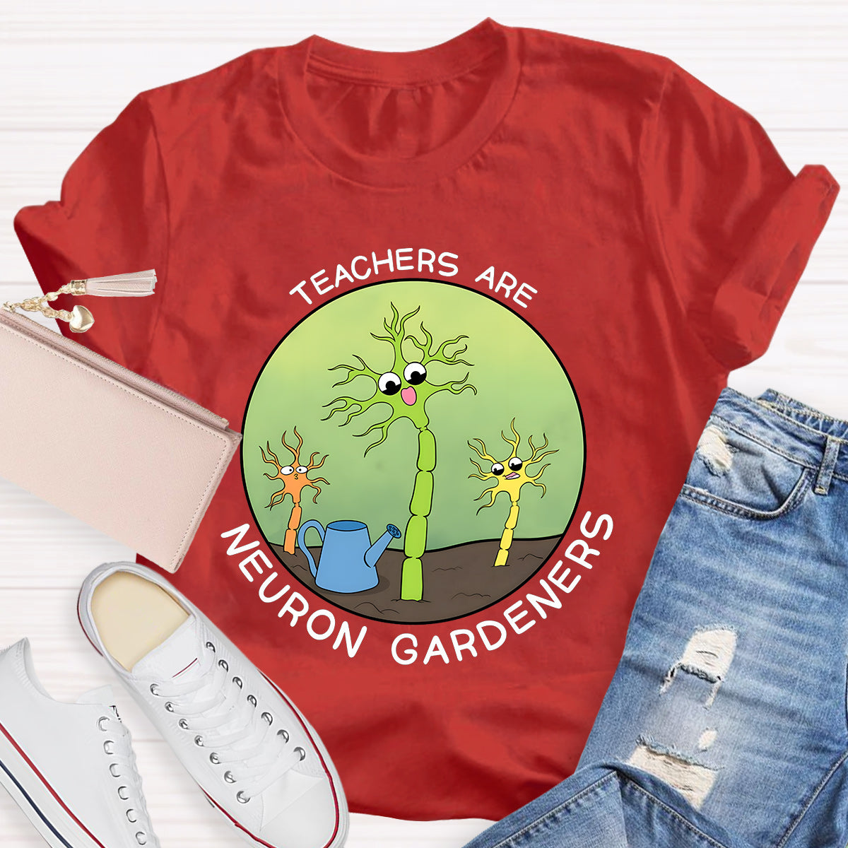Teachers Are Neuron Gardeners Teacher T-Shirt