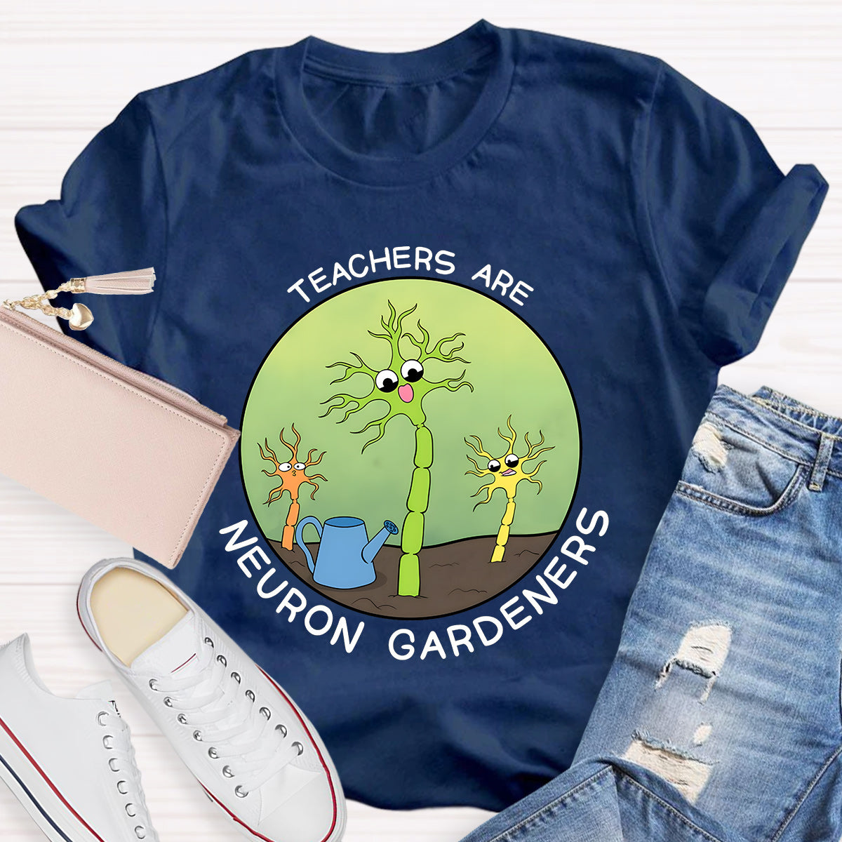 Teachers Are Neuron Gardeners Teacher T-Shirt