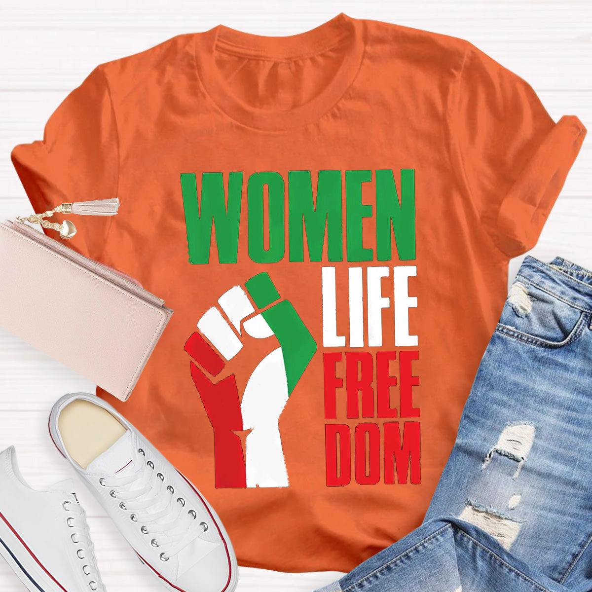 Woman Life Freedom Teacher T-Shirt