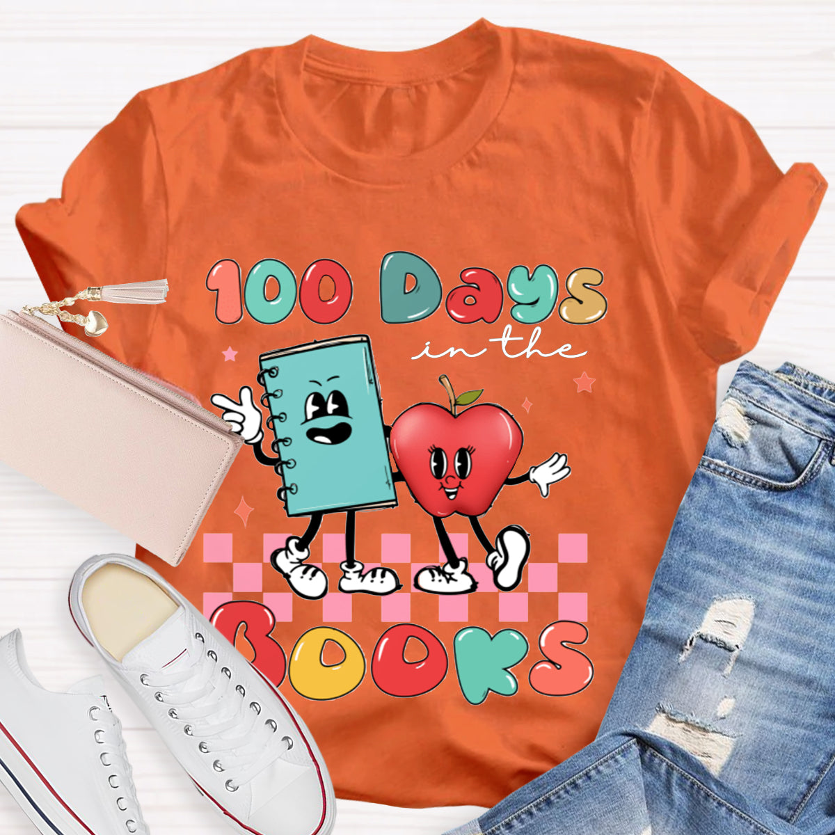 100 Days In The Books Teacher T-Shirt