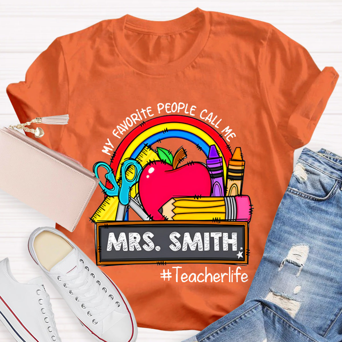Personalized Name My Favorite People Call Me Teacherlife T-Shirt