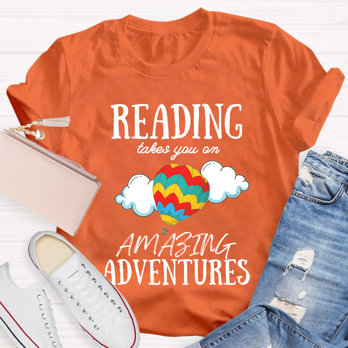Reading Takes You On Amazing  Adventures Teacher T-Shirt