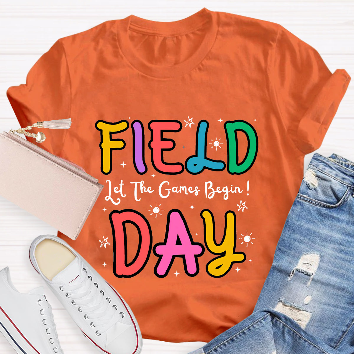 Let The Game Begin Field Day Teacher T-Shirt