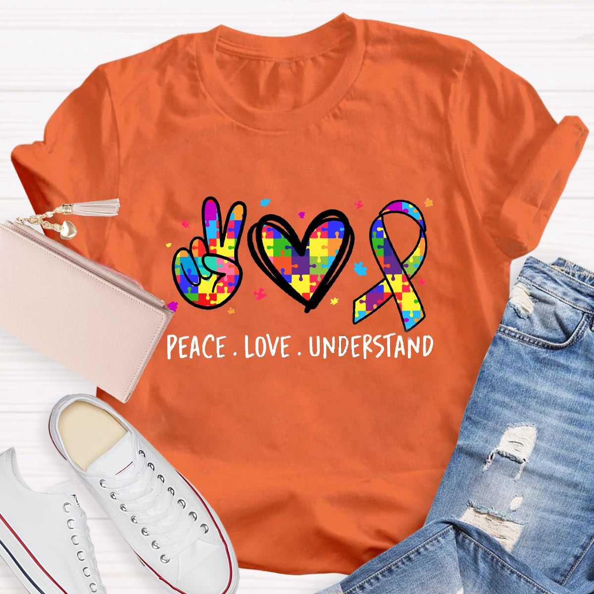 Peace Love Understand Teacher T-Shirt