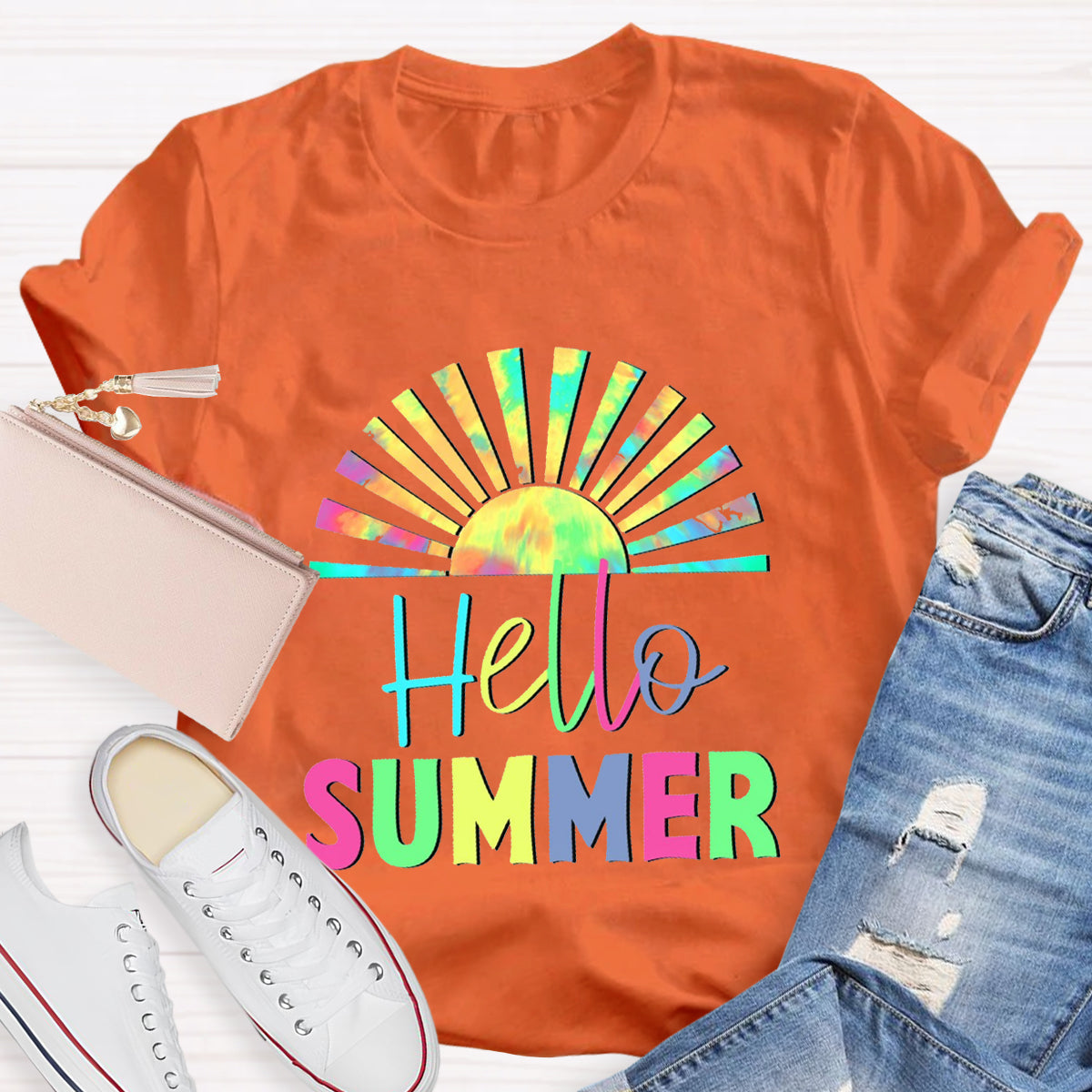 Hello Summer Sun Teacher T-Shirt