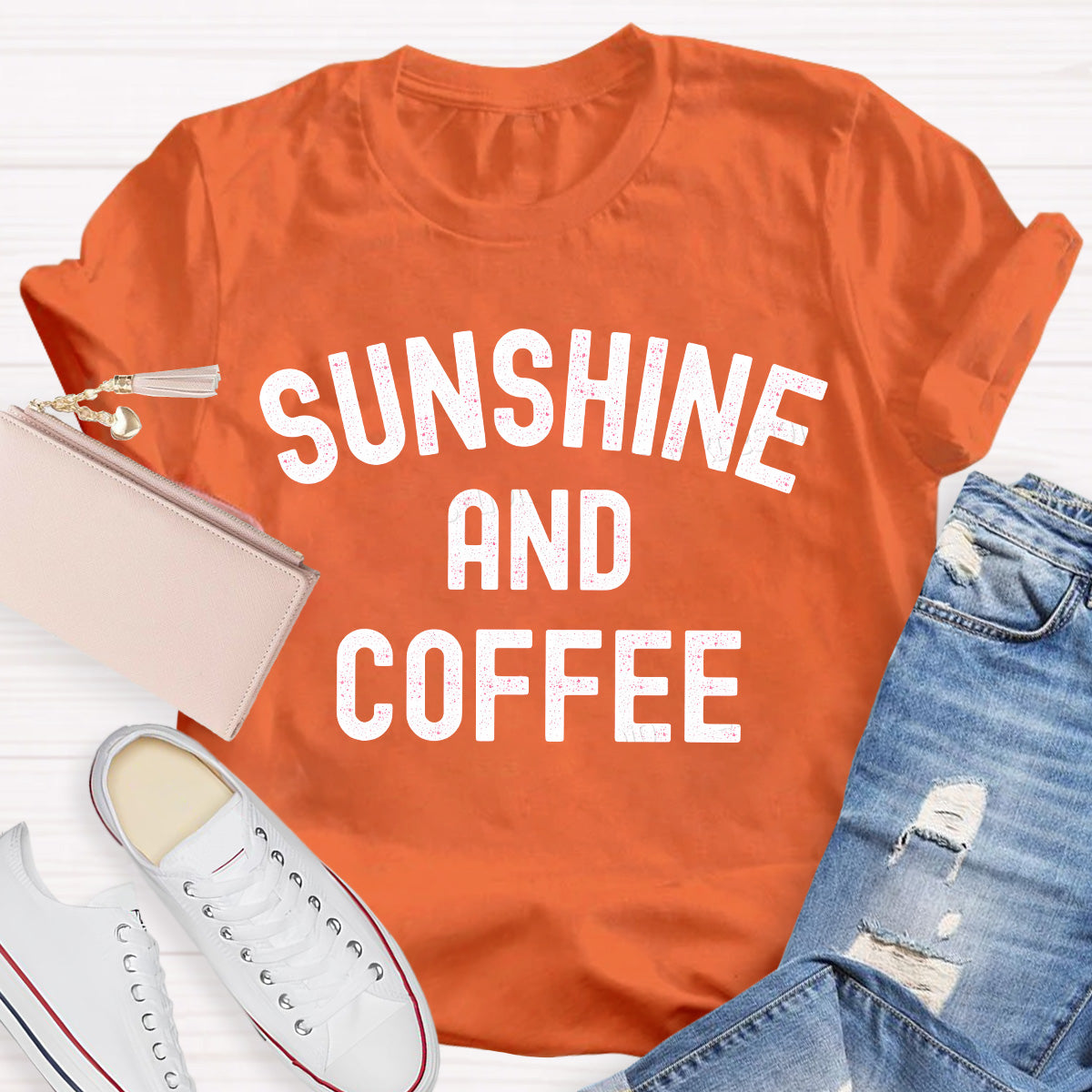 Sunshine And Coffee Teacher T-Shirt