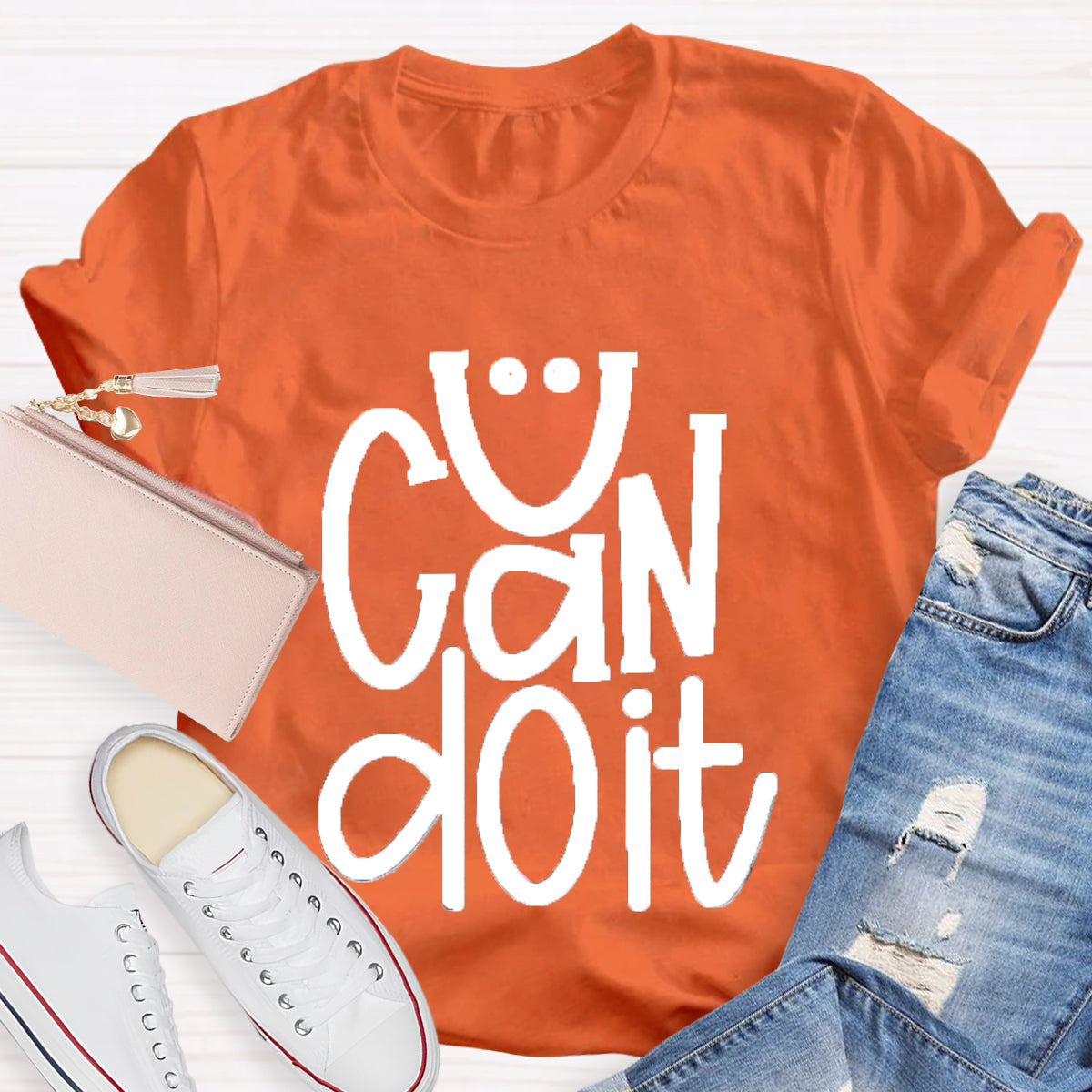 Can Do It Smile Teacher T-Shirt