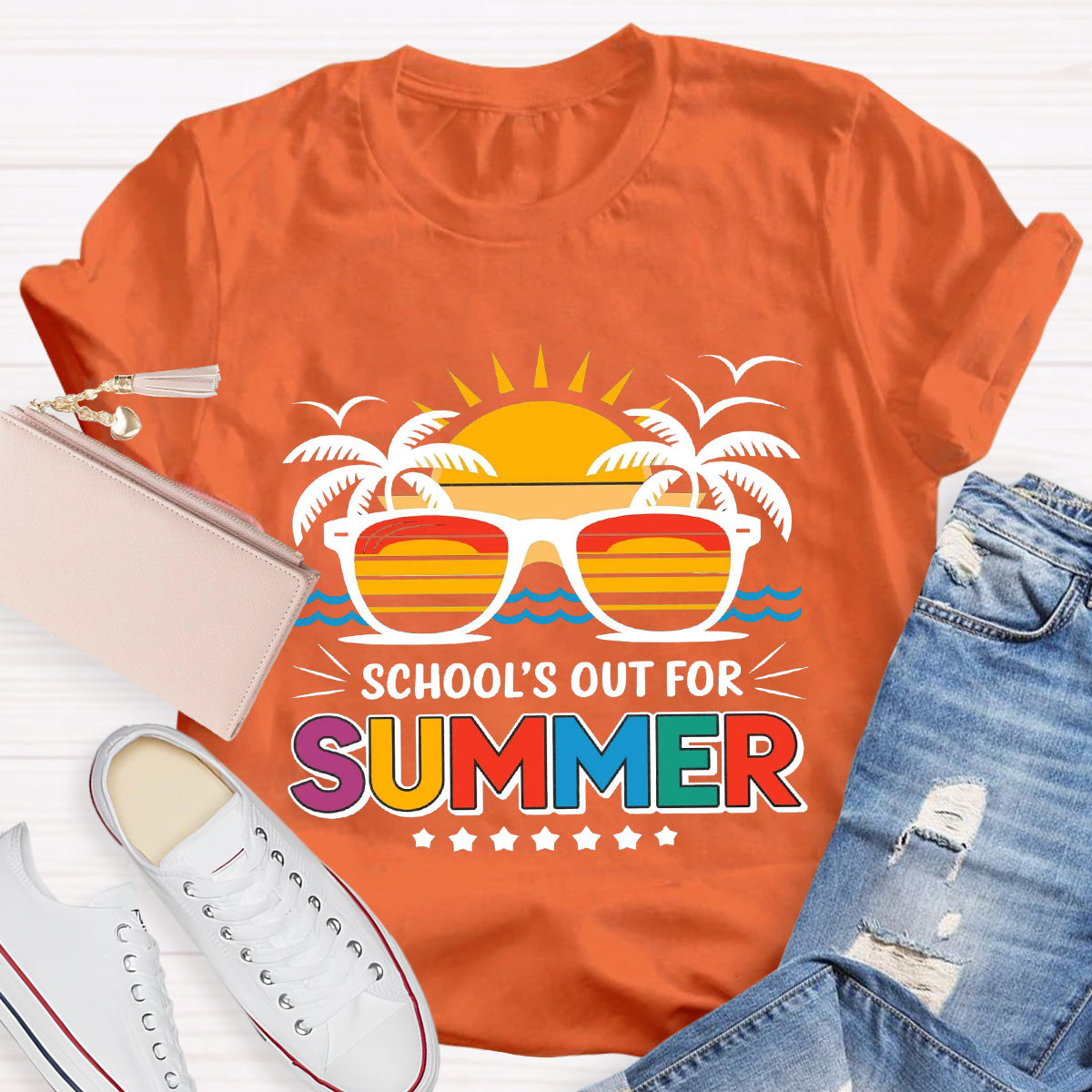 School's Out For Summer Sunglasses T-Shirt