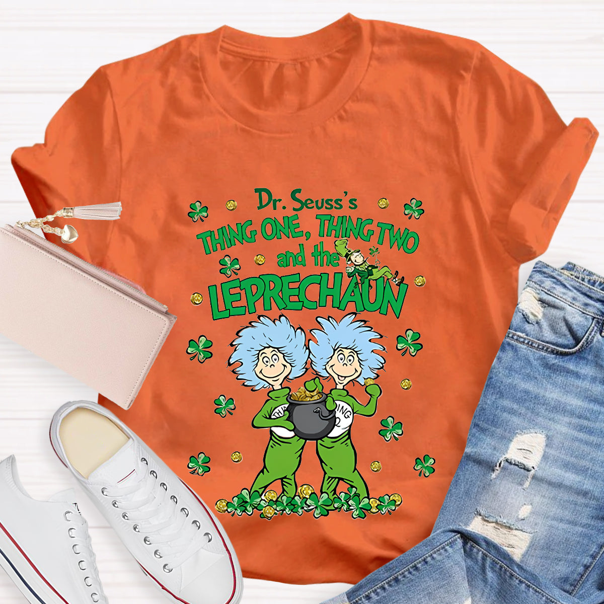 Thing One Thing Two And The Leprechaun Teacher T-Shirt