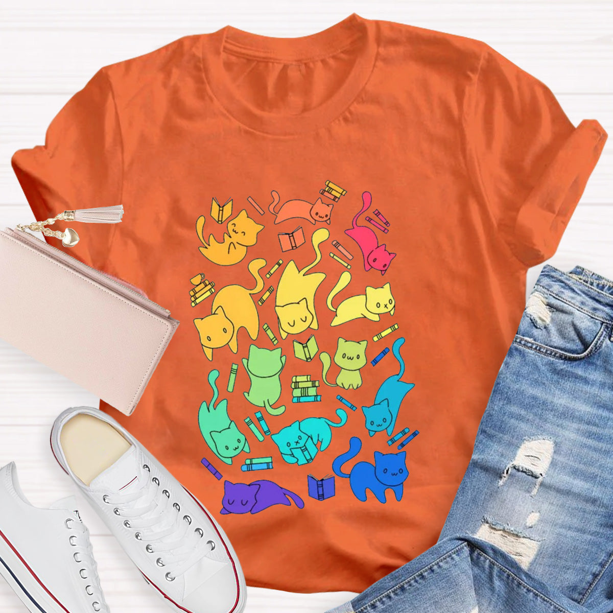 Funny Cat Art Teacher T-Shirt