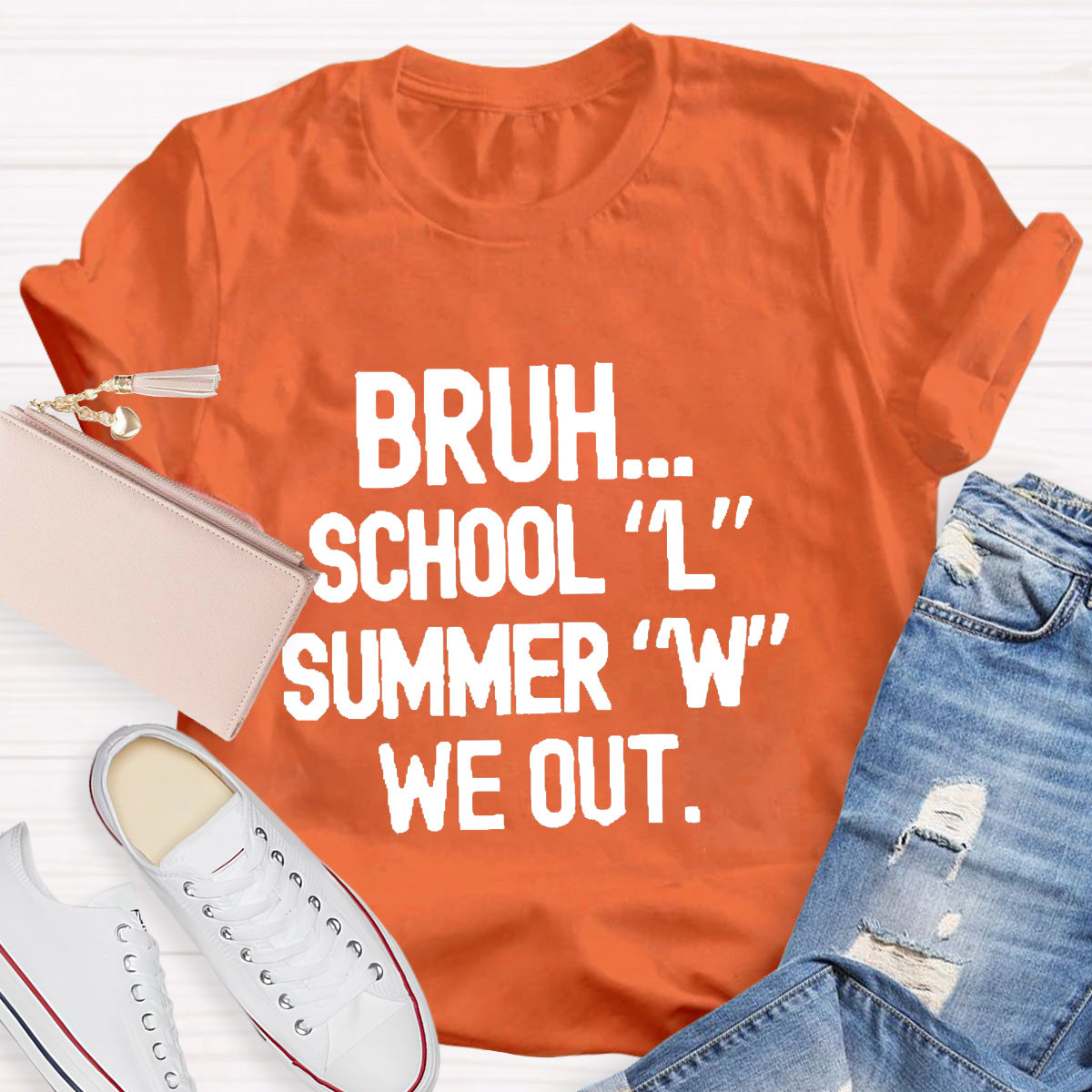Bruh School Summer We Out Teacher T-Shirt