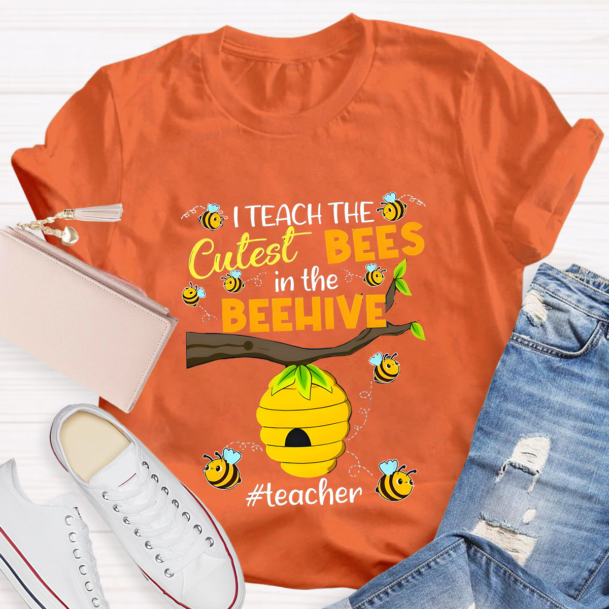 Teach The Cutest Bees Teacher T-Shirt