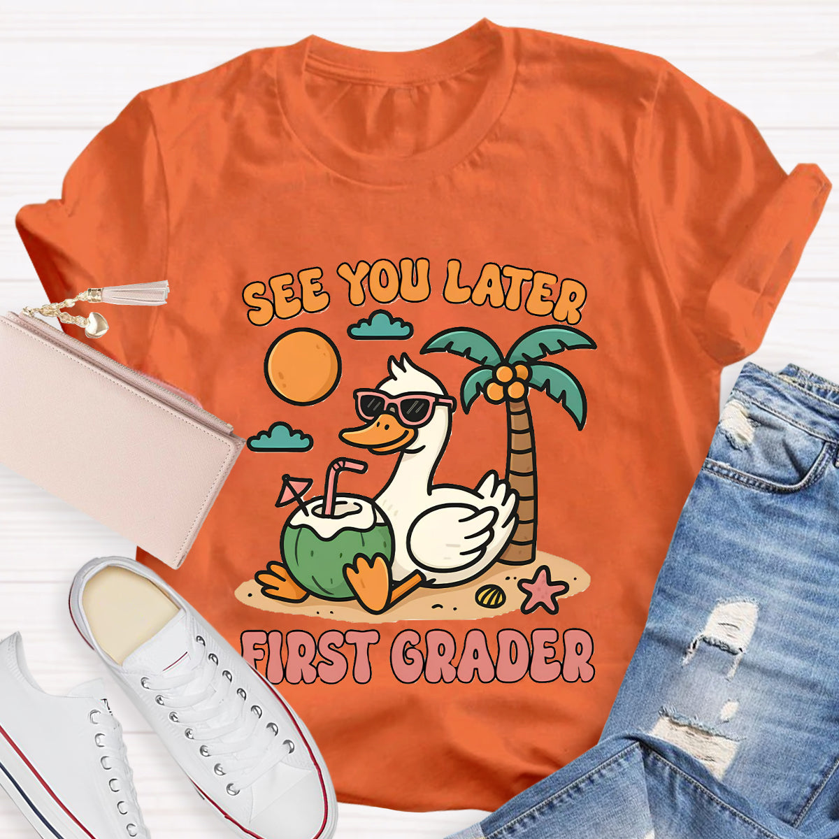 Personalized Grade See You Later Teacher T-Shirt