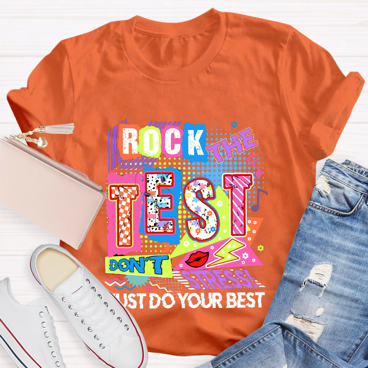Rock The Test Teacher T-Shirt