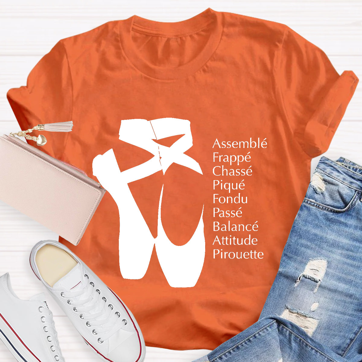 Ballet Terms Classic Pointe Shoes Ballerina Dancer T-Shirt