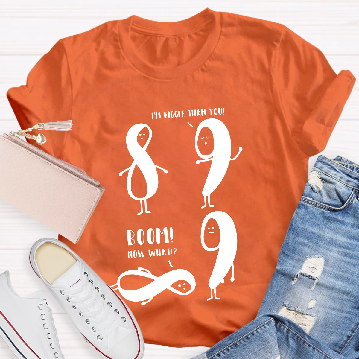 Funny Math I'm Bigger Than You Teacher T-Shirt