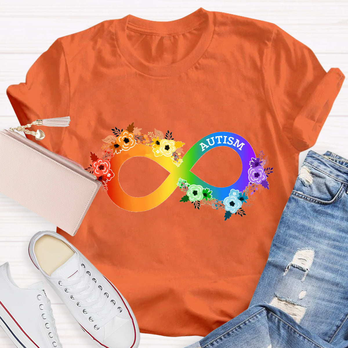 Neurodiversity Awareness Rainbow Infinity Symbol T-Shirt