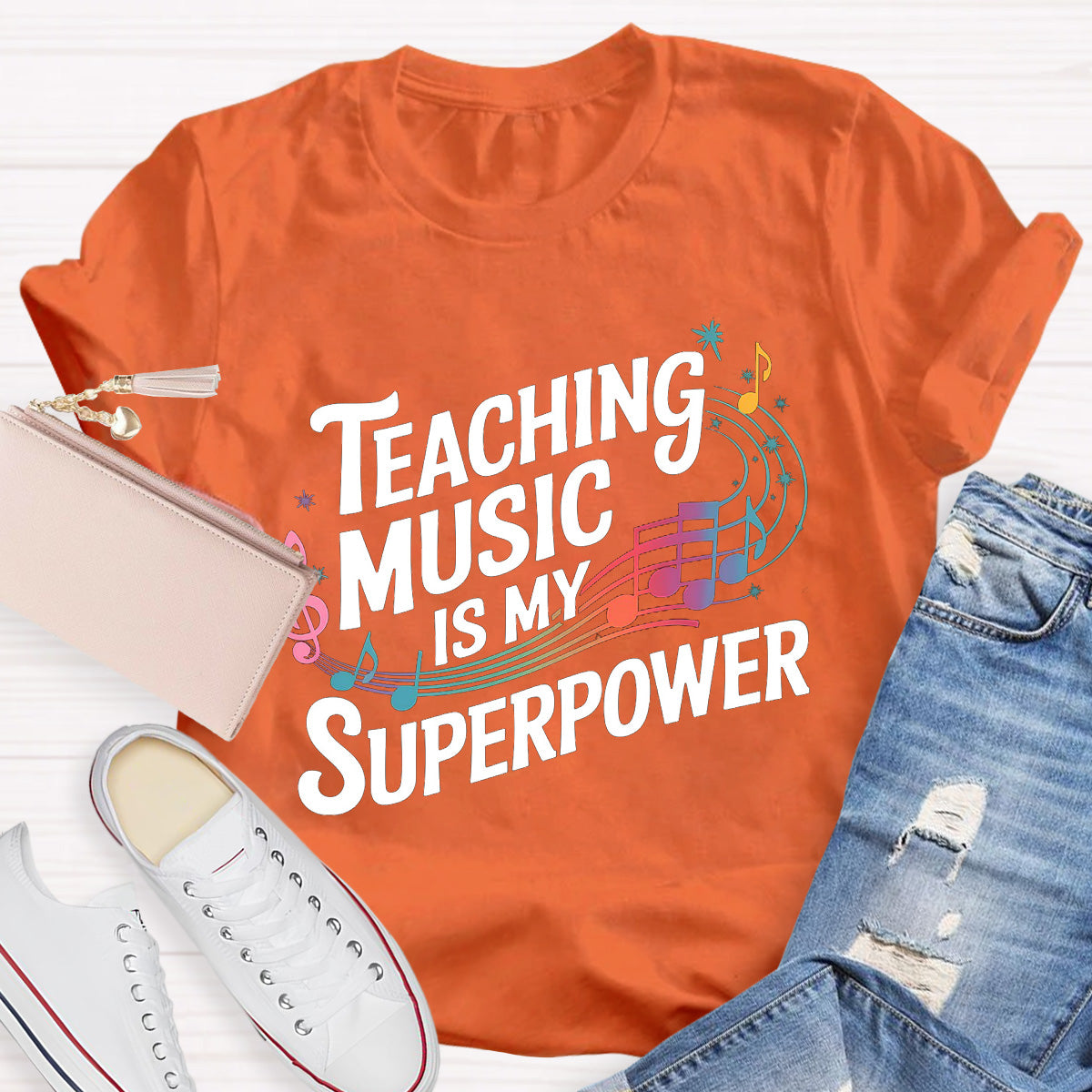 Teaching music Is My Superpower Teacher T-Shirt