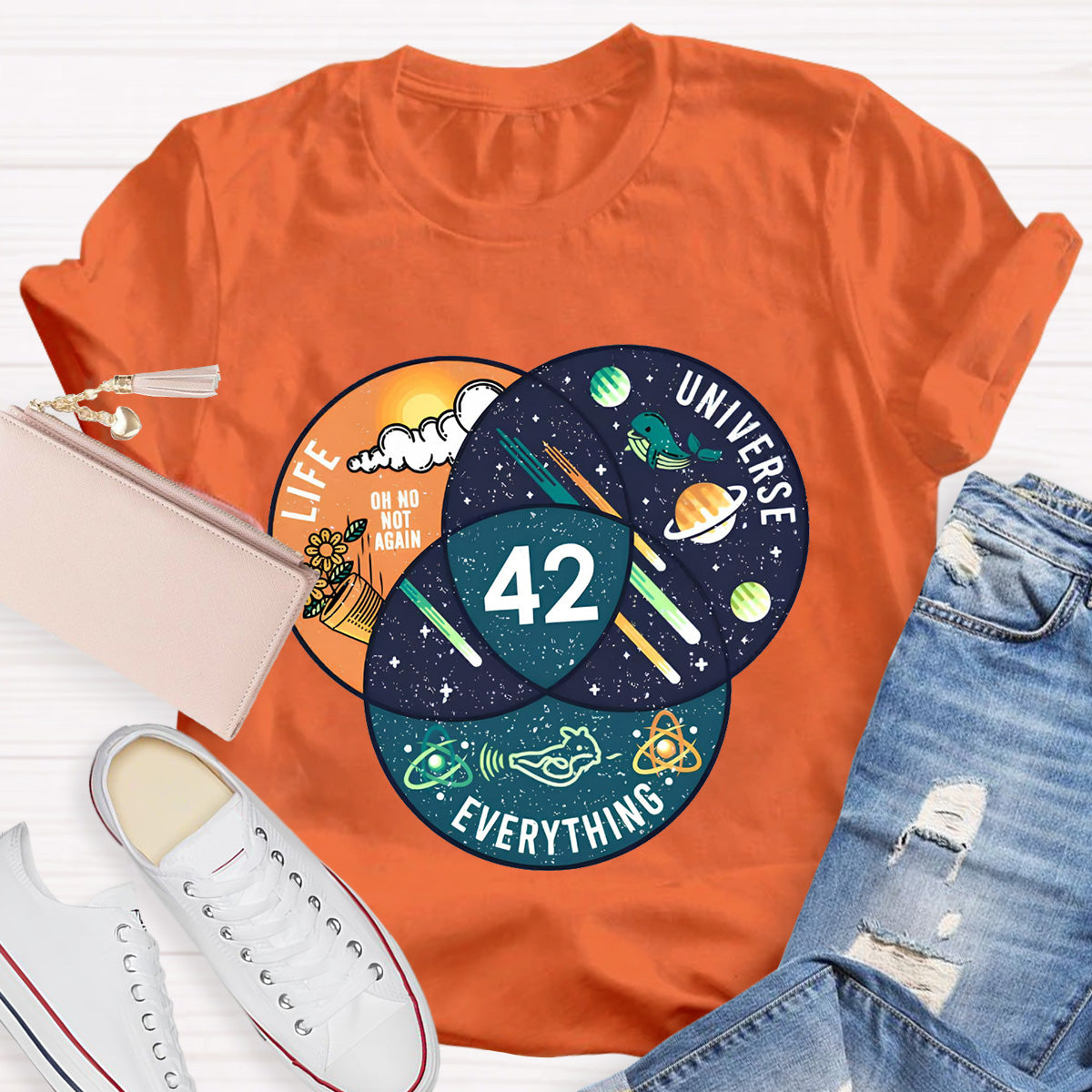 42 Answer To Life Universe And Everything Essential Teacher T-Shirt