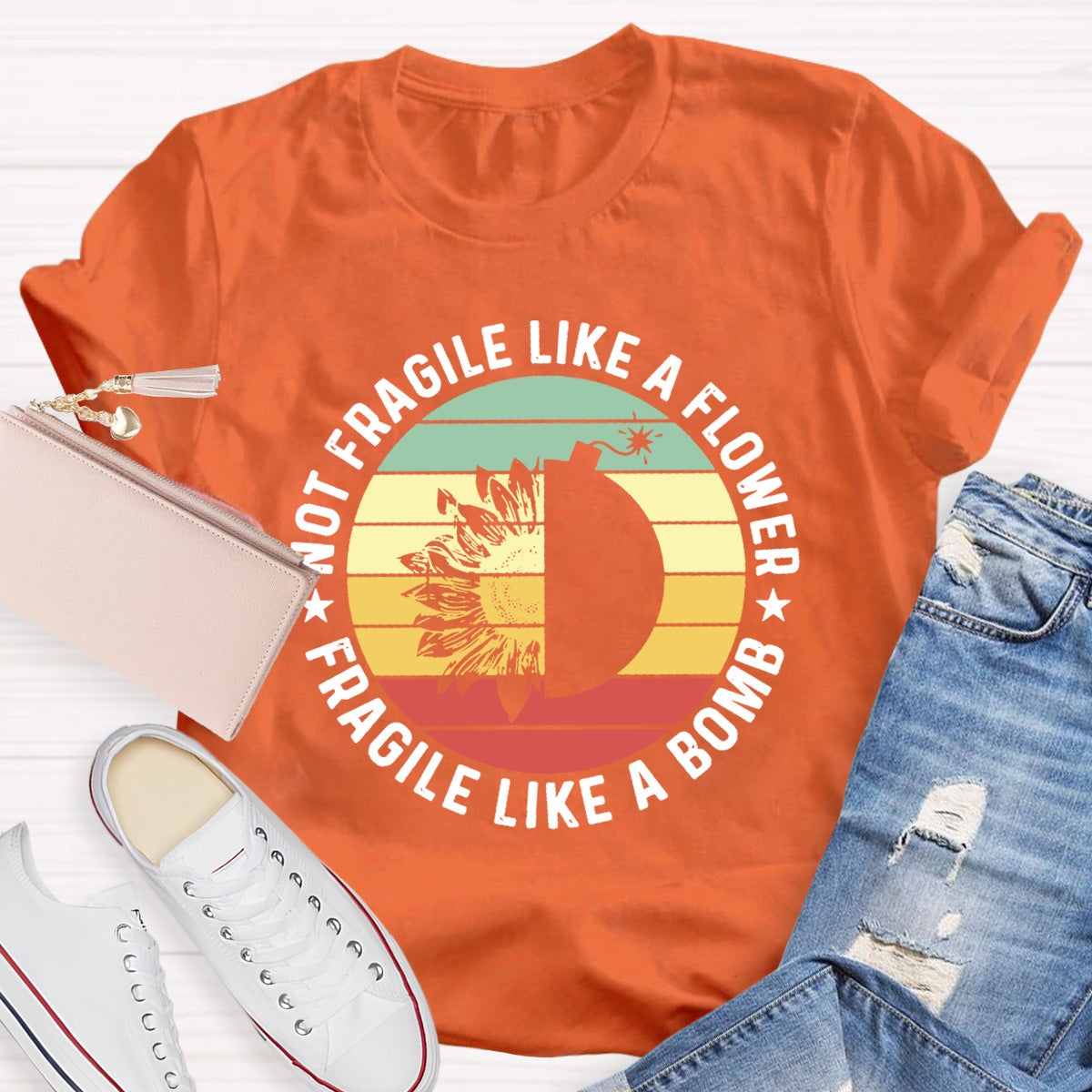 Fragile Like A Bomb Girl Power Teacher T-Shirt