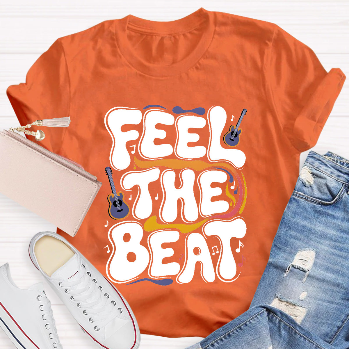 Feel The Beat Teacher T-Shirt