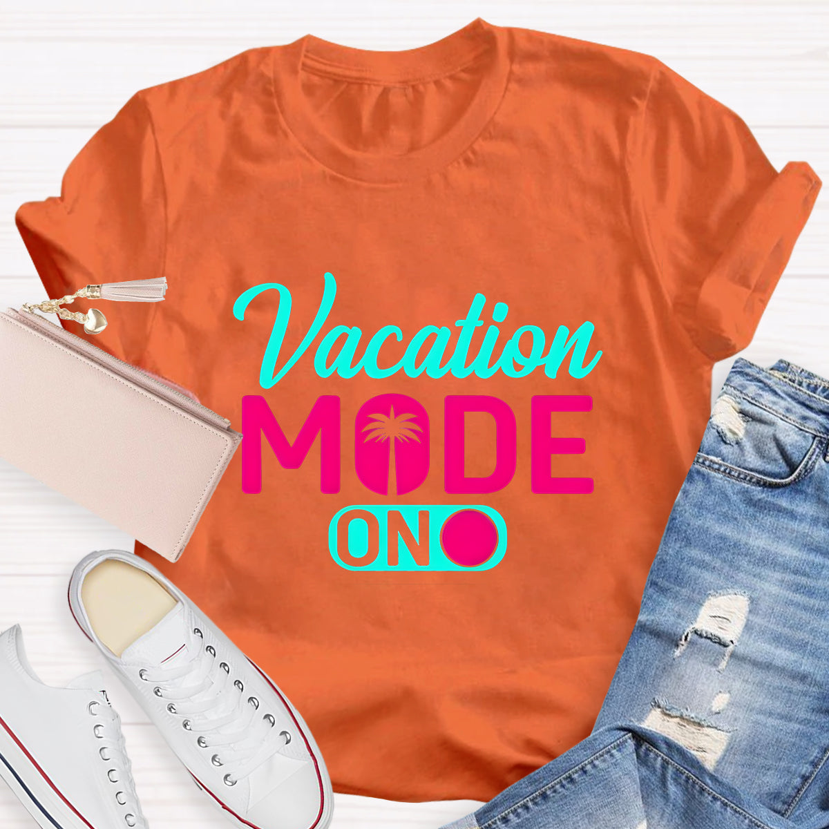 Vacation Mode On Teacher T-Shirt