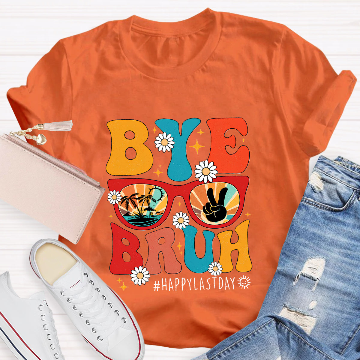Summerbreak Bye Bruh Happy Last Day T-Shirt
