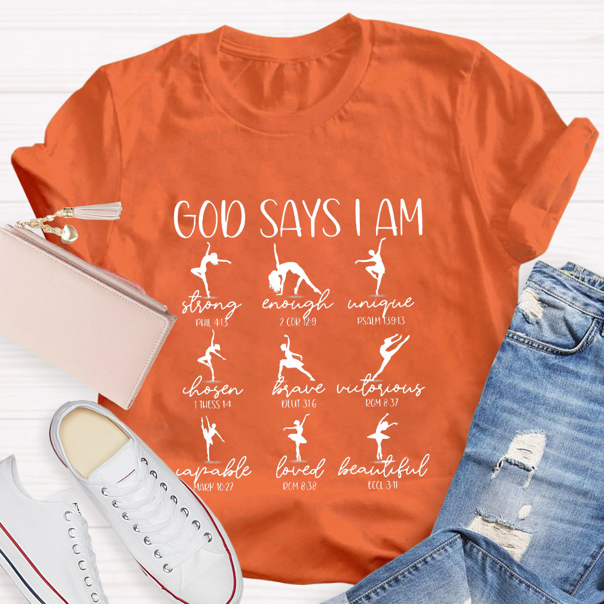 God Says I'm Strong Teacher T-Shirt
