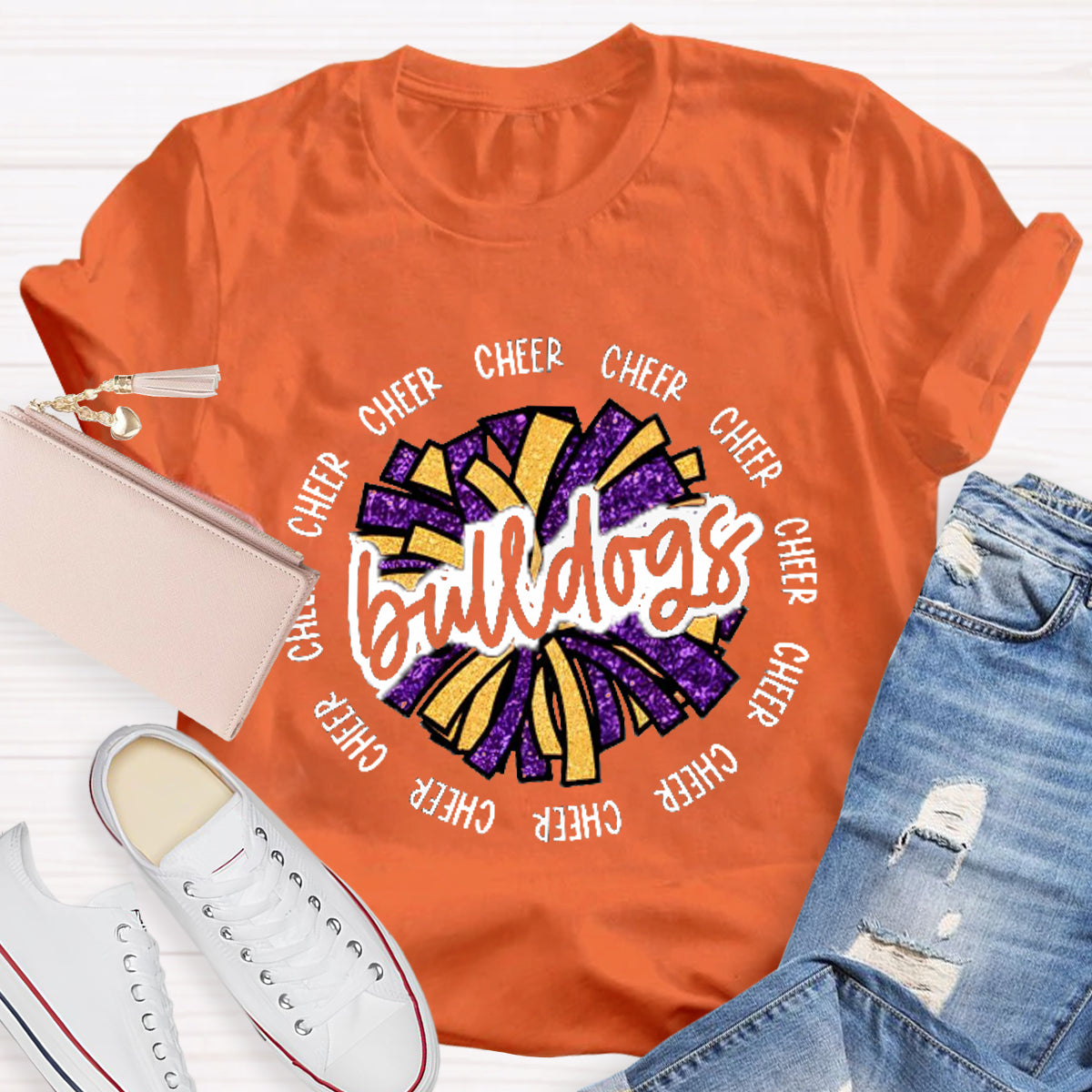 Personalized Cheer Mascot Teacher T-Shirt