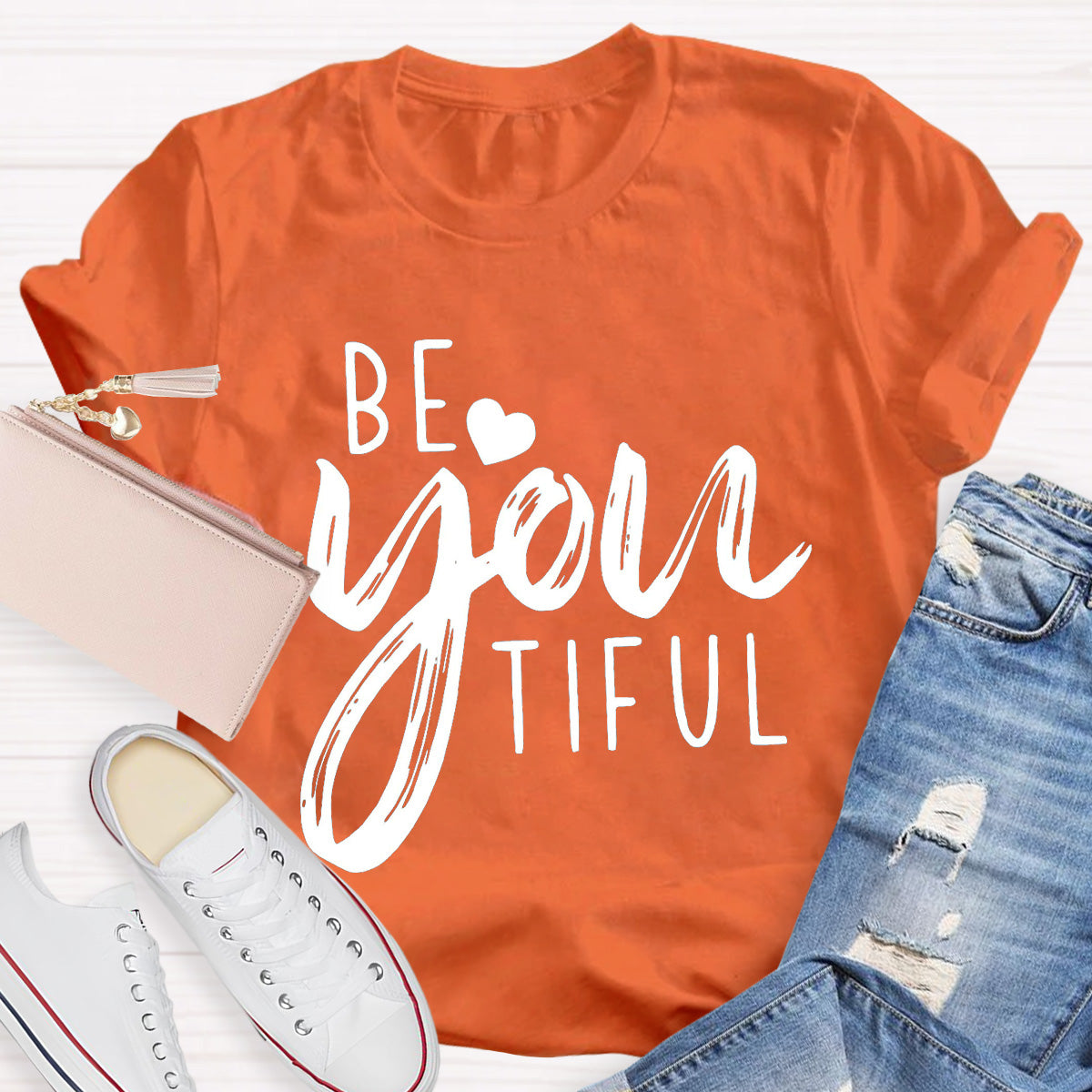 Be Yo Tiful Heart Teacher T-Shirt