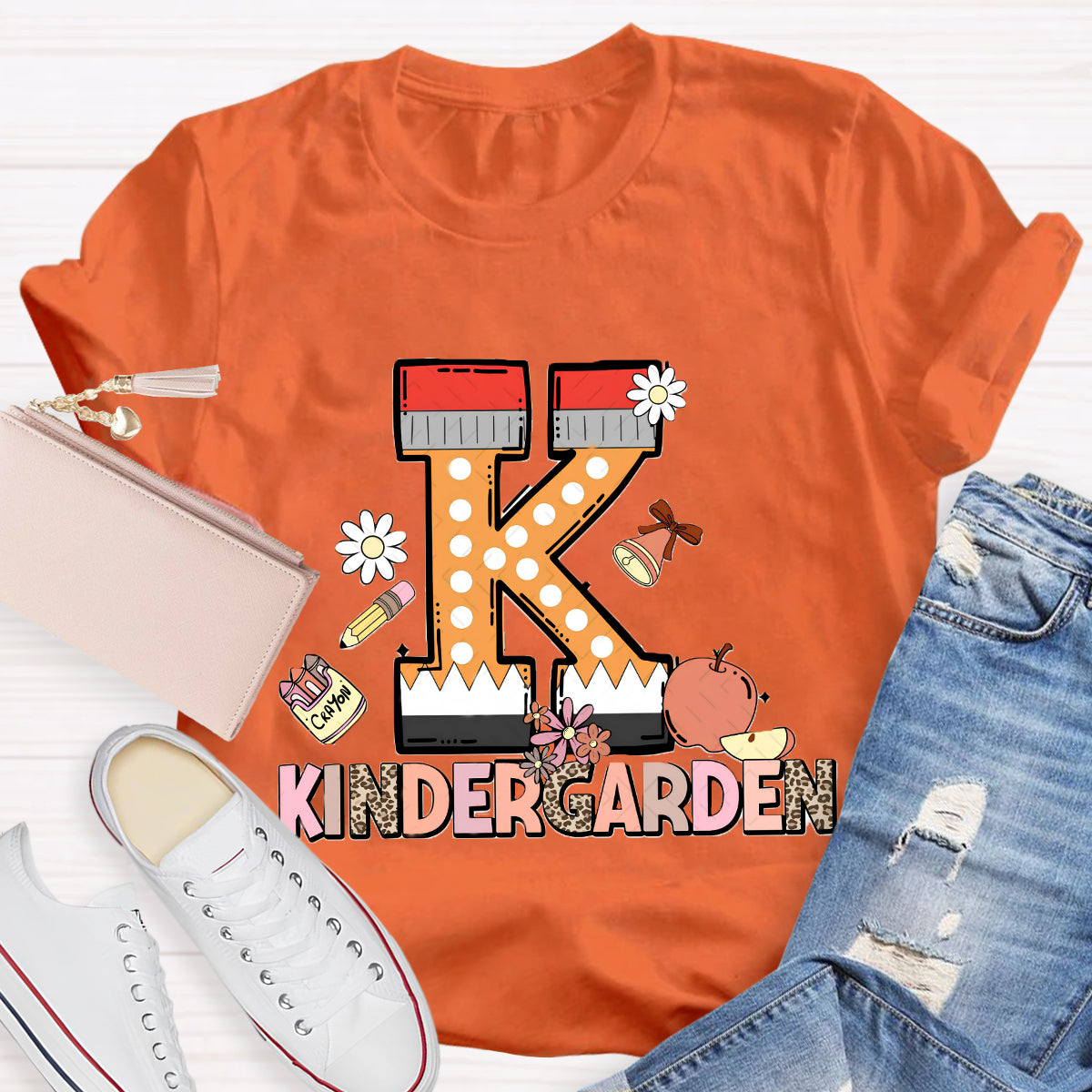 Personalized Grade K IS Symbol Of kindergarten Teacher T-Shirt