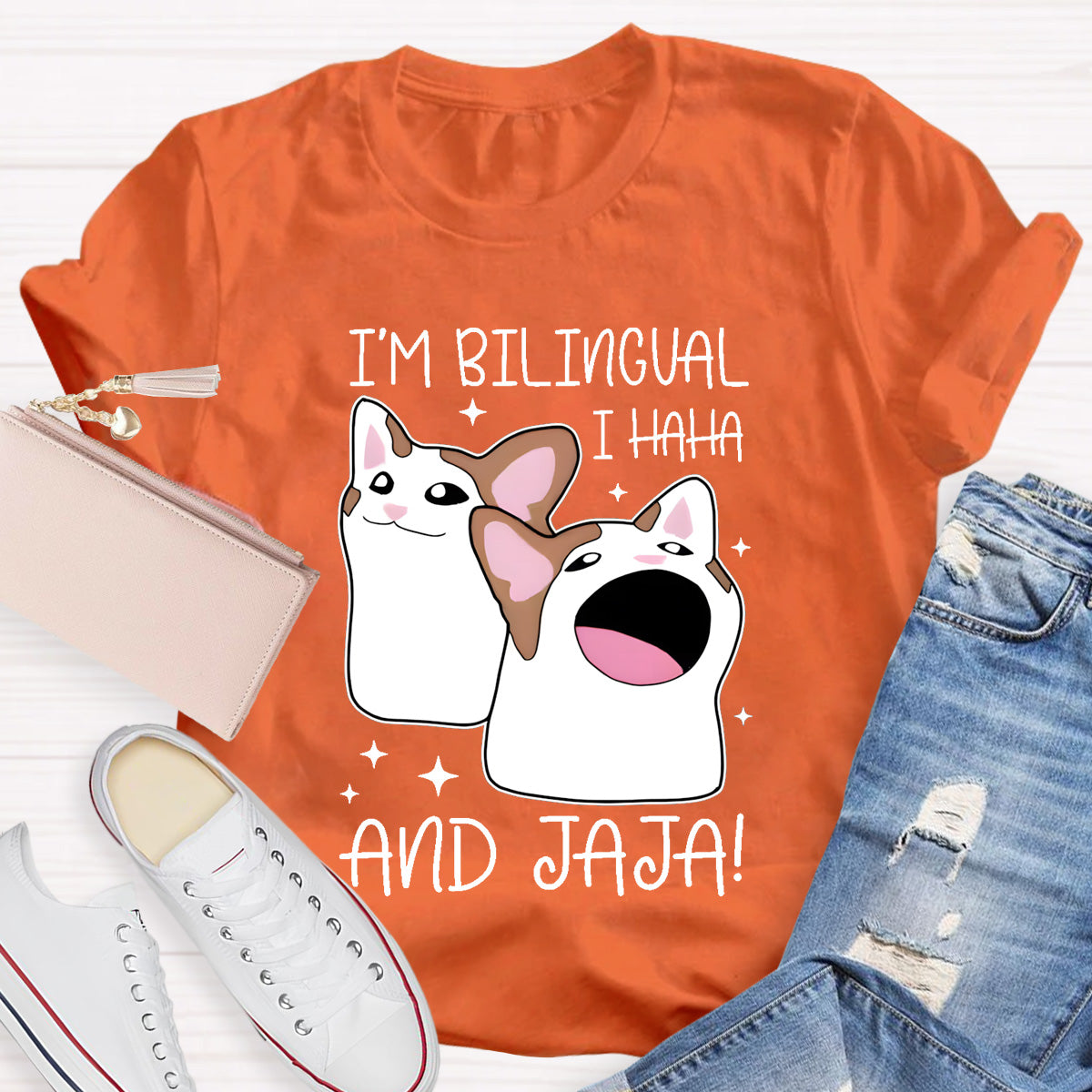 I'm Bilingual I Haha And Jaja Teacher T-Shirt