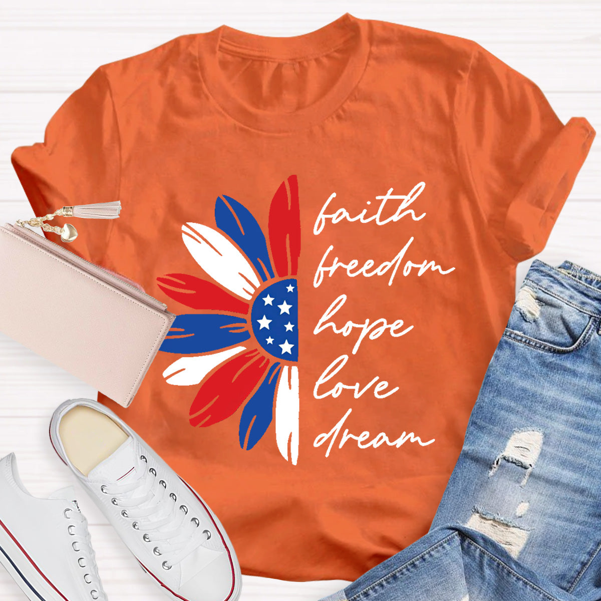 Freedom Hope Love Dream  Teacher T-Shirt